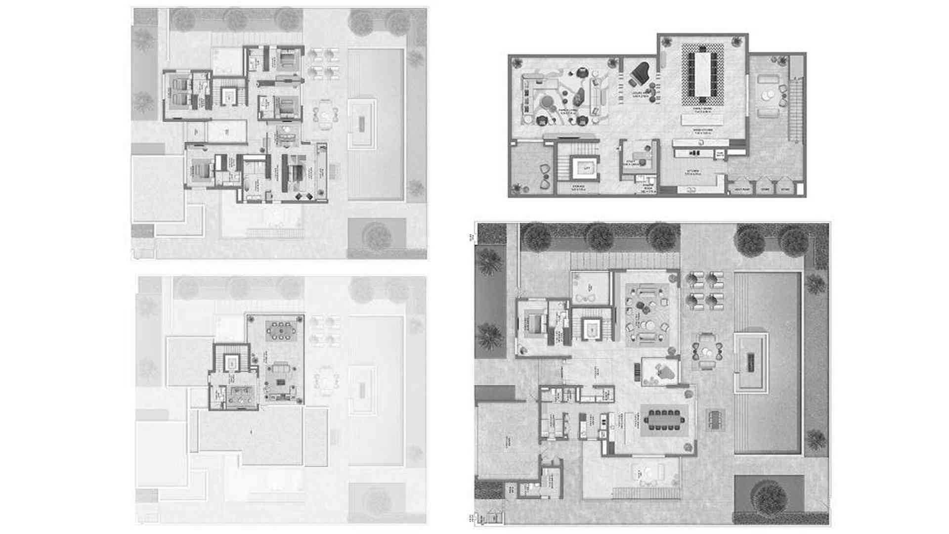 Villa floor plan, 6 bedrooms in Palace Villas Ostra No. 11008
