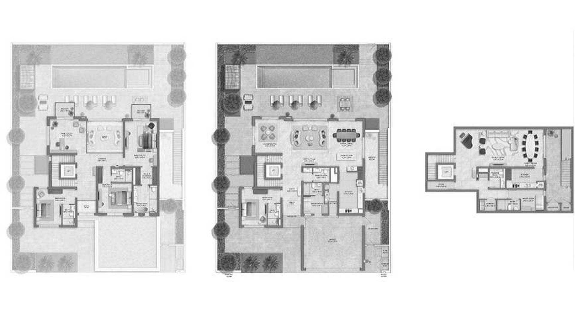 Villa floor plan, 4 bedrooms in Palace Villas Ostra No. 11006